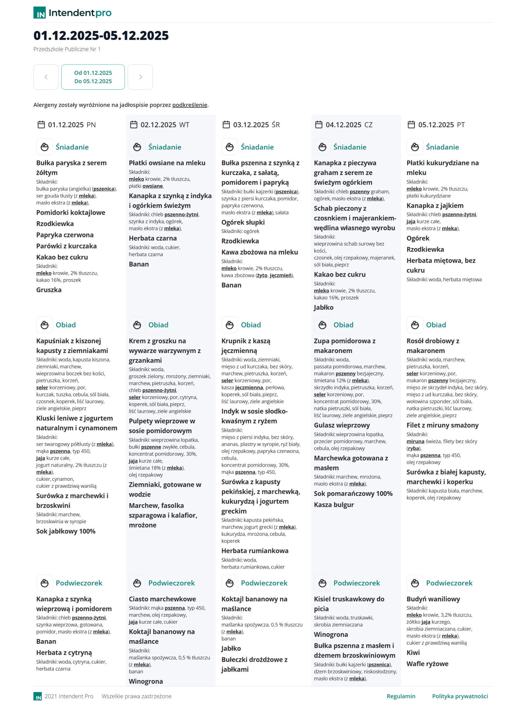 Jadłospis 01.10.2025-05.12.2025