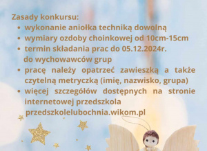 Konkurs ANIOŁEK BOŻONARODZENIOWY