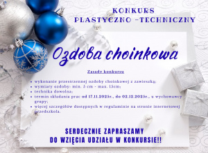 Regulamin konkursu Ozdoba choinkowa 2025