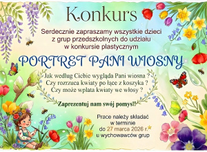 Konkurs plastyczny " Portret Pani Wiosny"