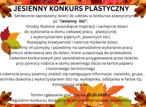Konkurs plastyczny " Jesienny liść"
